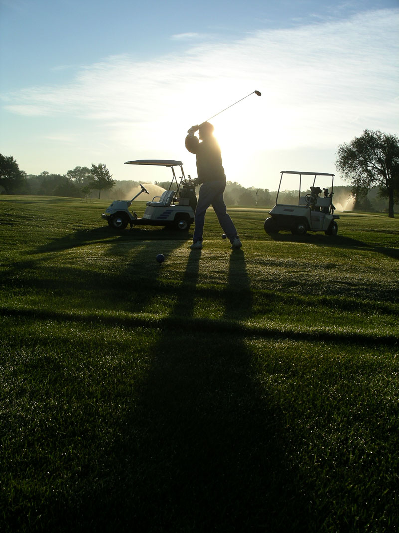 Sunday morning golf