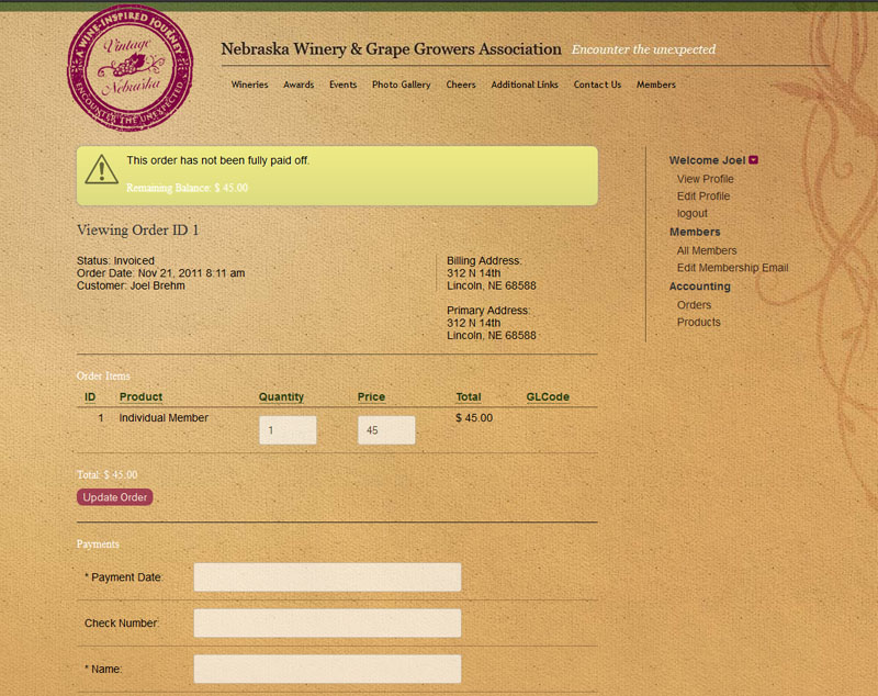 NWGGA membership registration system